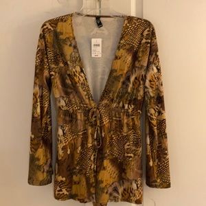 Windsor leopard long sleeve shorts romper. Size small